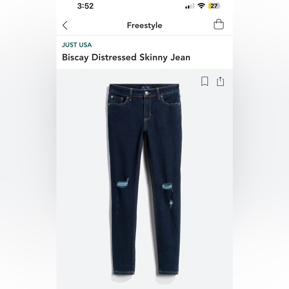 JUST USA, distressed skinny​​​​​